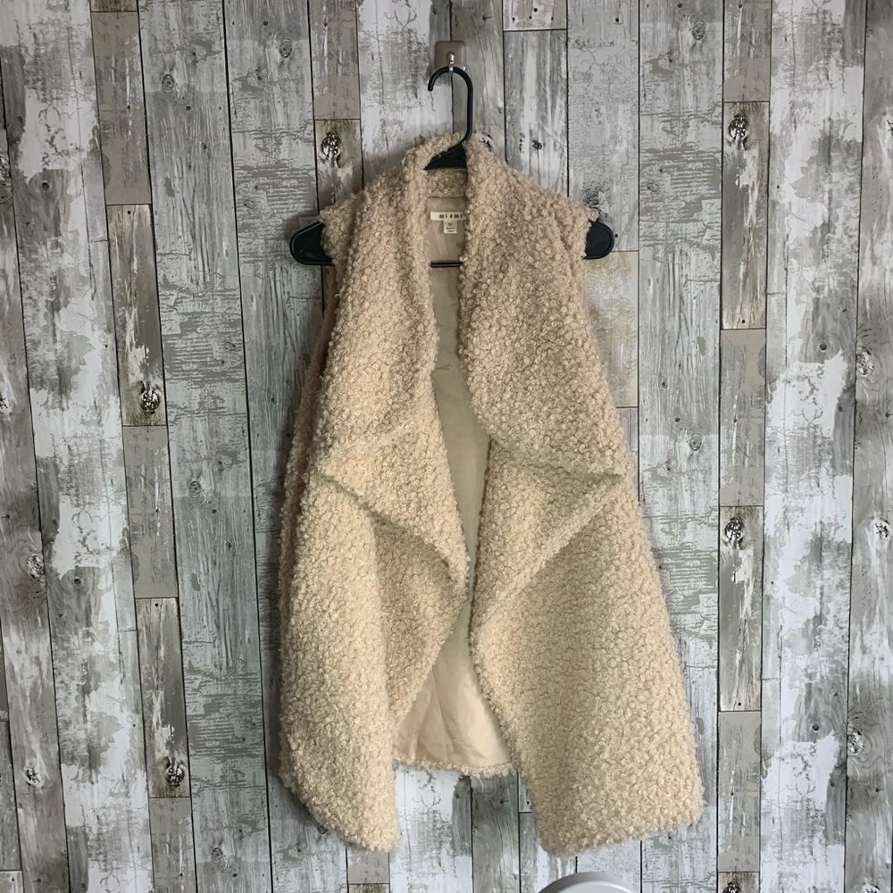Miami Brand Beige Furry Vest